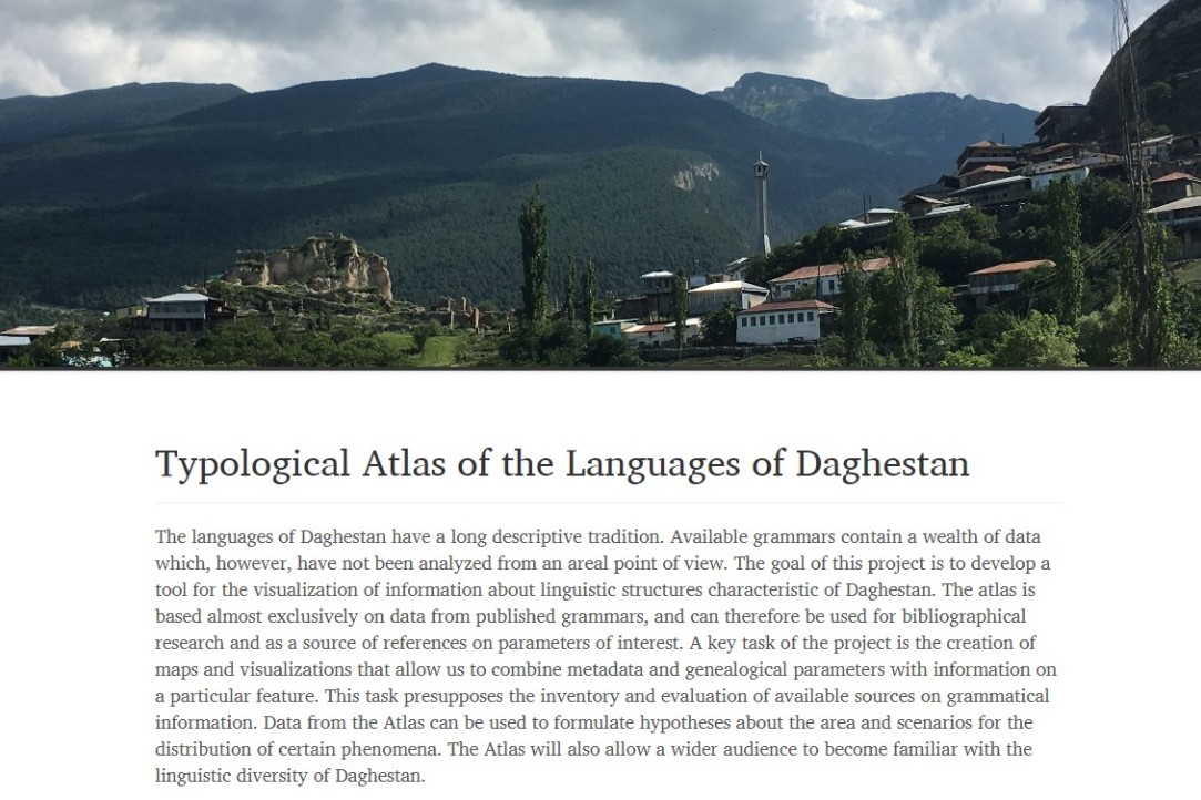 Illustration for news: TALD (Typological Atlas of the Languages of Daghestan) v. 1.0.0 Now Public